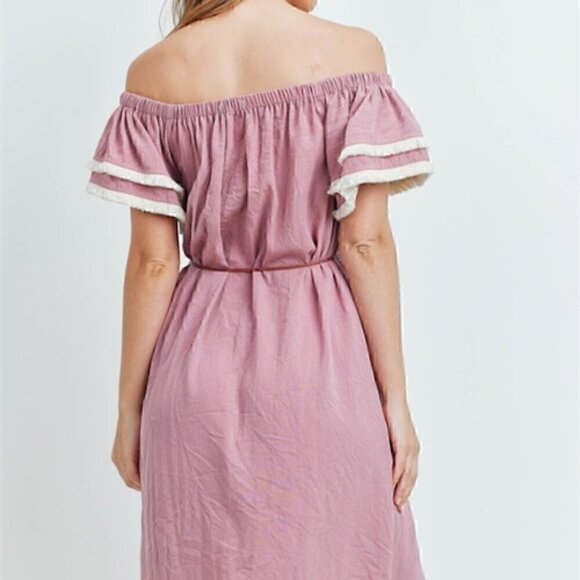 Boho Babe Pink Embroidered Dress - Picture 6 of 8